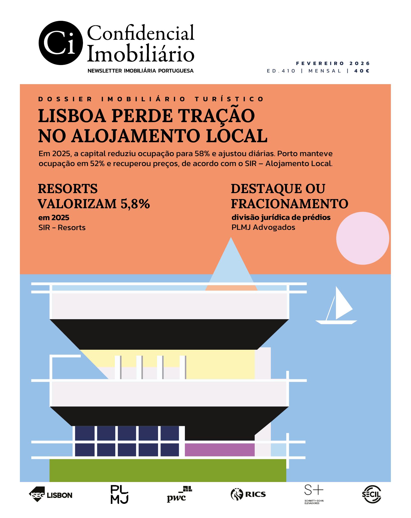 Capa da revista LISBOA PERDE TRAÇÃO NO ALOJAMENTO LOCAL