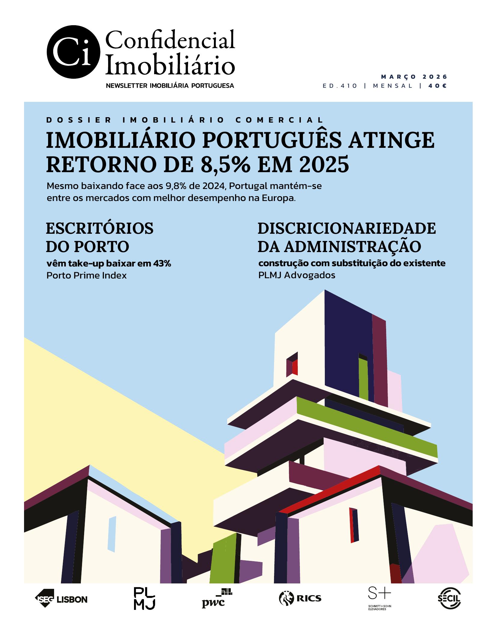 Capa da revista IMOBILIÁRIO PORTUGUÊS ATINGE RETORNO DE 8,5% EM 2025